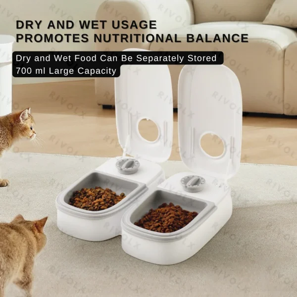 Automatic Pet Feeder Smart Food Dispenser Cat and Dog Timer Stainless Steel Bowl Automatic Dog and Cat Pet Feeding Pet Supplies - Image 3
