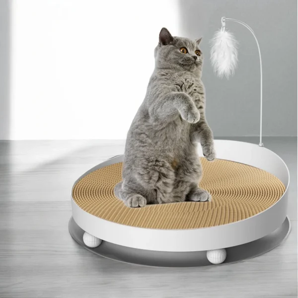 Durable Sustainable Cat Scratching Bed Scratch-Resistant Corrugated Paper Material Integrated Cat Nest and Teasing Toy Cat Tree