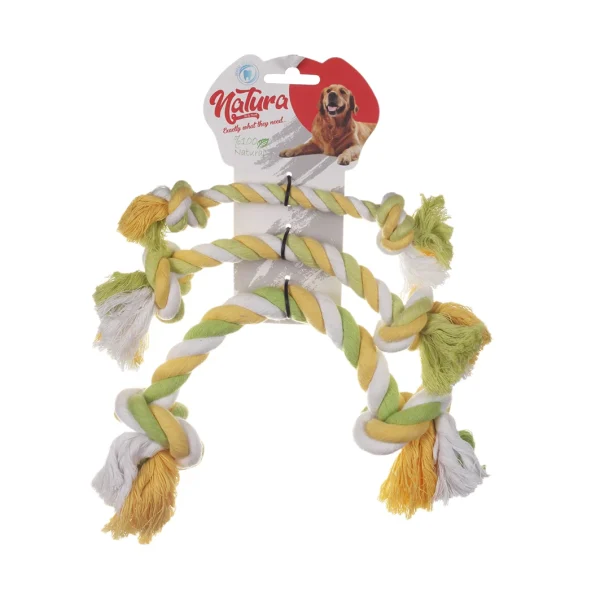 Natura Three Sizes Dog Rope Toy PTH006, 100% Handmade. 100% Digestible Natural Dog Chew Toy