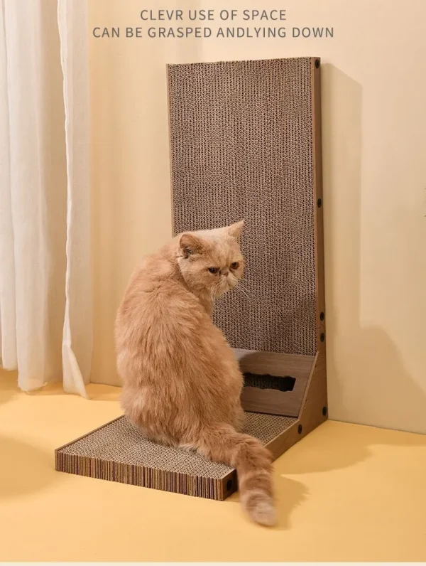Durable Board Pads Lounge Bed Corrugated Paper Cat Scratcher L Shape Cat Scratching Board Home Cat Toys - Image 3