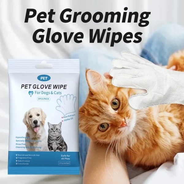YiRong Top Selling Products in Pet Shop Most Popular Glove Wipes Wash Grooming Biodegradable Cleaning - Image 2