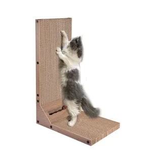 Durable Board Pads Lounge Bed Corrugated Paper Cat Scratcher L Shape Cat Scratching Board Home Cat Toys