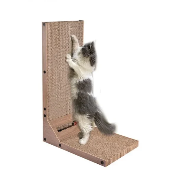 Durable Board Pads Lounge Bed Corrugated Paper Cat Scratcher L Shape Cat Scratching Board Home Cat Toys