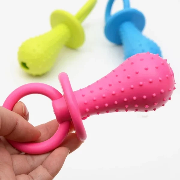 Hot Selling Custom Colors Eco Friendly Cute Durable Pet Puppy Dog Chew Toy With TPR Neutral Small Nipple Bone Toys - Image 5