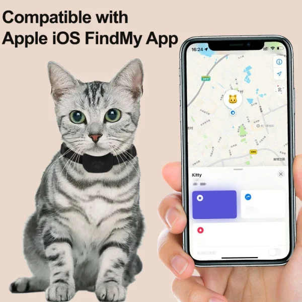Waterproof Pet Anti-Lost Device Smart Locator Tracking GPS Pet Tracker Apple IOS FindMy Collar - Image 2