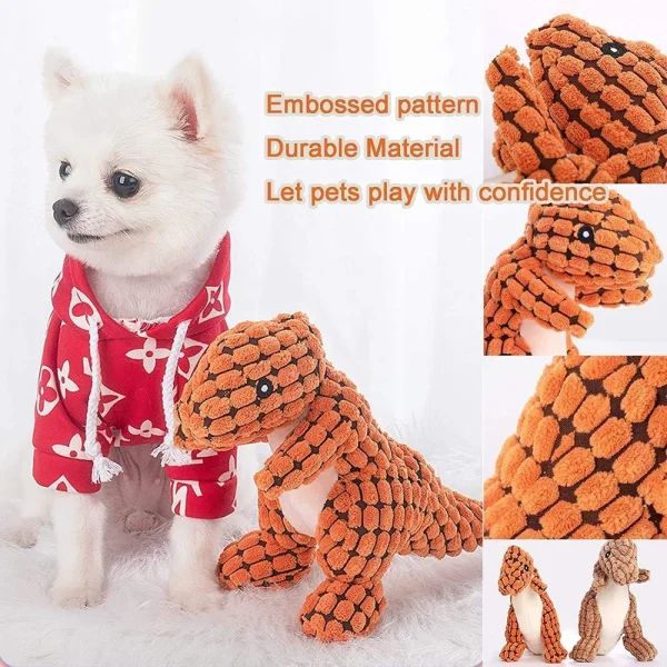 Dog Sound Toy Small Dog Large Dog Chew Toy Durable Teeth Cleaning Dinosaur Puppy Pet Chew Toy - Image 3