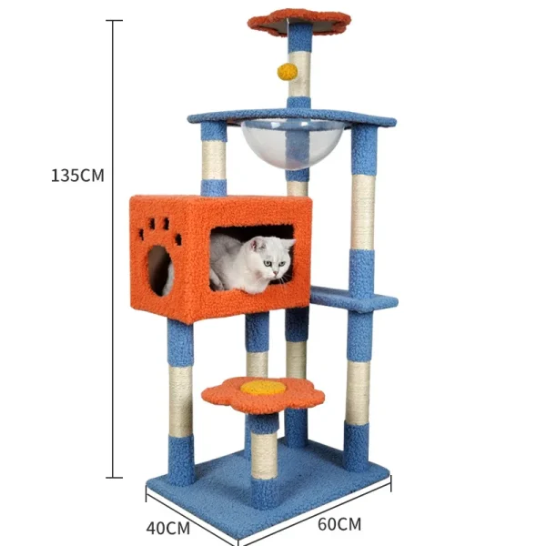 Cat Scratcher Tree Indoor Cat Scratching Posts Stand House Kitty Condo Funny Cat Toys for Kittens Pet Play House - Image 4
