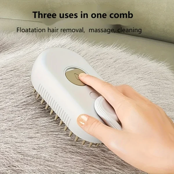 New Steamy Dog Brush 3 in 1 Dog Steamy Brush Dog Spray Massaging Comb Pet Grooming Comb Hair Removal Brush Pet Supplies - Image 4