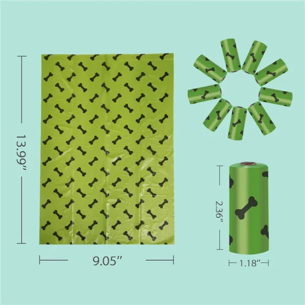 Hot Selling Eco Friendly Custom High Quality logo Printed Biodegradable Waste Bags  Wholesale Pet Accessory Dog Poop Bag - Image 3