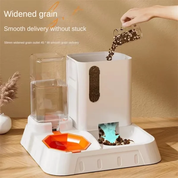 New Design Automatic Cat Food Water Dispenser Set Gravity Pet Self Feeder for Indoor Small Medium Cats Dogs - Image 5
