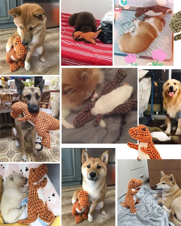 Dog Sound Toy Small Dog Large Dog Chew Toy Durable Teeth Cleaning Dinosaur Puppy Pet Chew Toy - Image 2