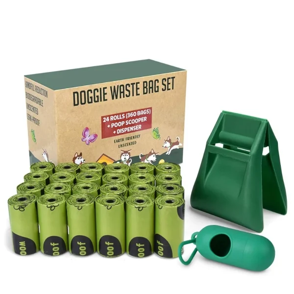 Hot Selling Eco Friendly Custom High Quality logo Printed Biodegradable Waste Bags  Wholesale Pet Accessory Dog Poop Bag