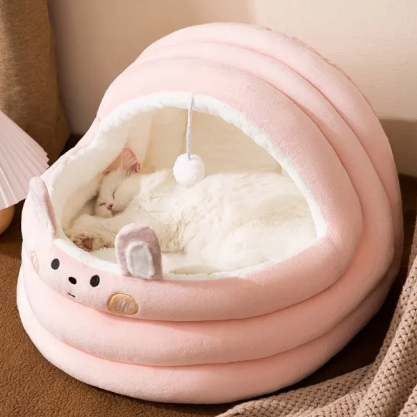 All-Season Eco-Friendly Pet Supplies Solid Wholesale High Quality Cat Nest Cradle Bed Semi-Enclosed Dog House - Image 5