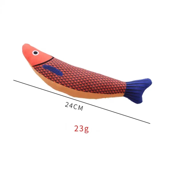 Pet Supplies Toys for Pets Fish Soft Durable Interactive Cat Kicker Toys Fish Shape Catnip Chewing Interactive Movement Toy - Image 4