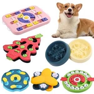 IQ Boosting Interactive Slow Feed Bowl Pet Training Game Puzzle Feeder Dog Intelligence Toy