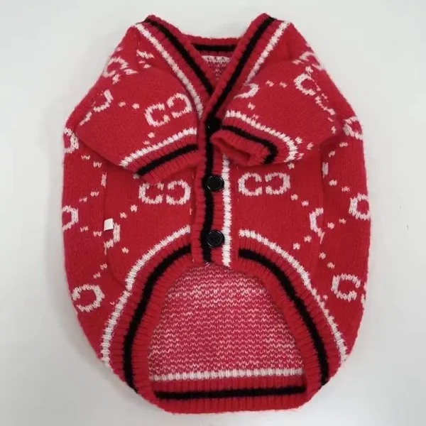 High Quality Fashion Wholesale New Pet Supplies Clothing Spring Fall Fashion Design Knitted Sweater Cardigan Dog Clothes - Image 4
