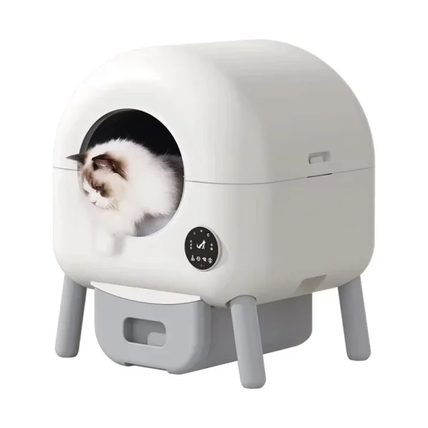 Super large new smart self-cleaning cat litter box splash proof design high quality easy to clean box cat litter accessories