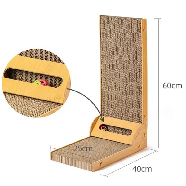 Durable Board Pads Lounge Bed Corrugated Paper Cat Scratcher L Shape Cat Scratching Board Home Cat Toys - Image 2