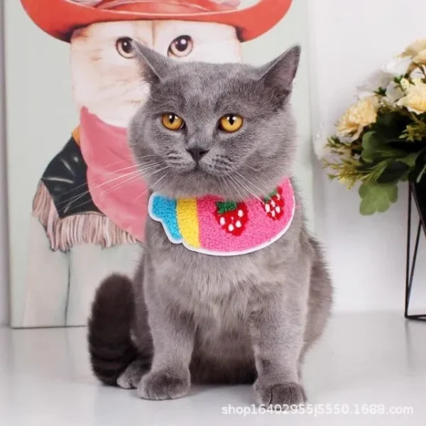 Factory Price  Wholesale Cute Pet Products   Accessories Bib Supplies Collar Cat  Dog Bandanas Scarf for Cats Dogs Puppy Kitten - Image 4