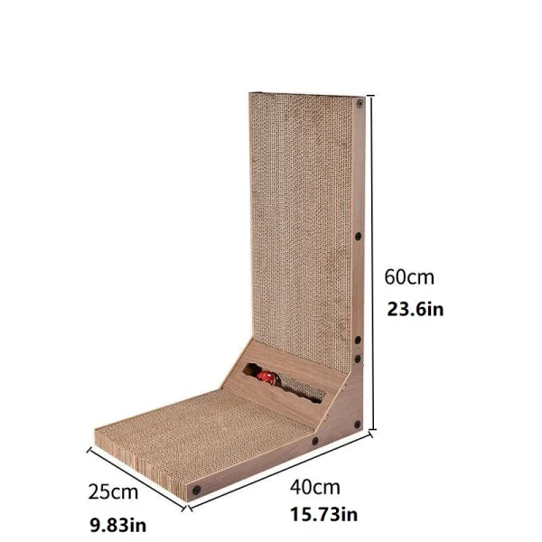 Durable Board Pads Lounge Bed Corrugated Paper Cat Scratcher L Shape Cat Scratching Board Home Cat Toys - Image 5