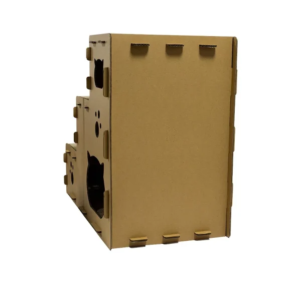 Low Quantity Three Floors of Stairs Assemble Paperboard Corrugated House  DIY Cat Scratching Pad Reversible  Cat Scratcher - Image 3
