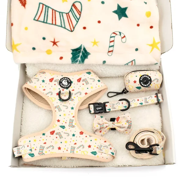 Harness Dog Leash and Collar Christmas Low MOQ Dog Harness Set Match Print Blanket Pet Supplies and Dog Accessories - Image 2
