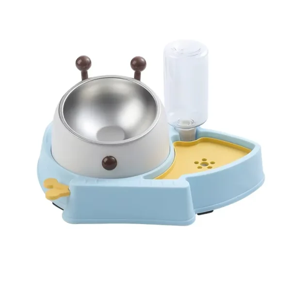Cat Double Bowl Neck Protection Non-Spill Automatic Drinking Cat Food Bowl Cat Water Bowl Pet Supplies
