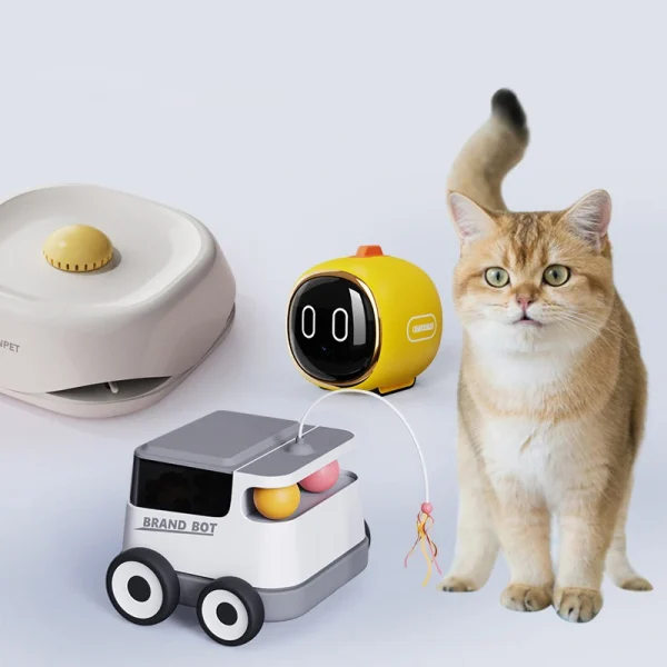 Factory Custom Smart Pet Companion Robot Toy Remote Control Laser Smart Interactive Cat Toy USB Automatic Movement Dog Toy - Image 2