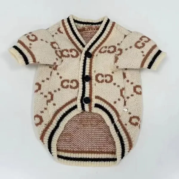 High Quality Fashion Wholesale New Pet Supplies Clothing Spring Fall Fashion Design Knitted Sweater Cardigan Dog Clothes - Image 5