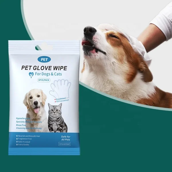 YiRong Top Selling Products in Pet Shop Most Popular Glove Wipes Wash Grooming Biodegradable Cleaning