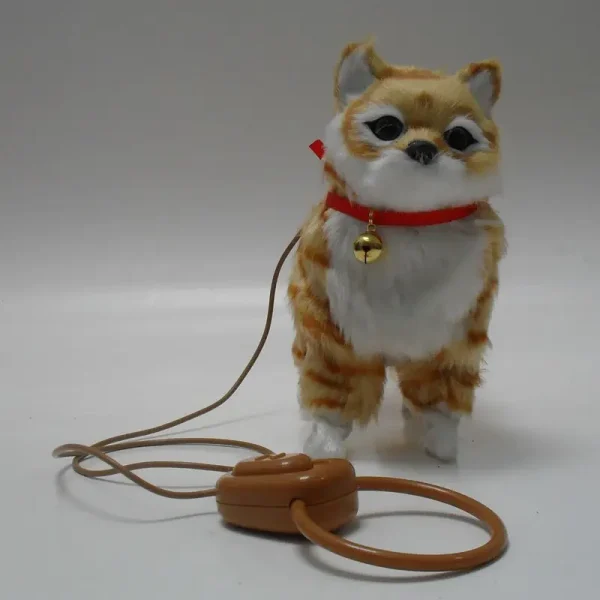 Electric Cat Plush Toy Simulation Wagging Tail Speaking Walking Easter Bunny Stuffed Toys Children Interactive Animal Doll Gift - Image 3
