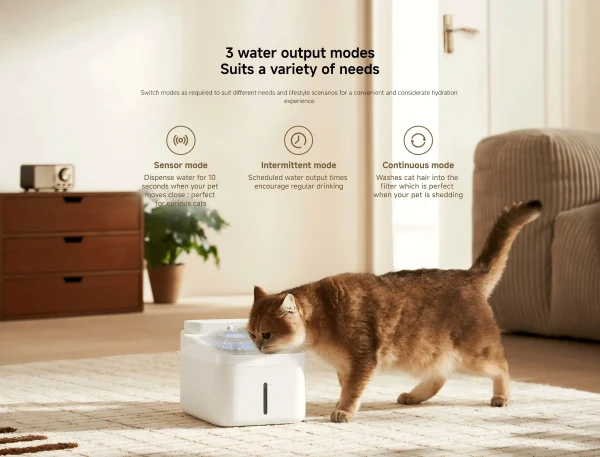 Smart Pet Fountain 2 Fashionable Portable Automatic Cat & Dog Food Water Bowl Round Bottle Stainless Steel Plastic Charging - Image 2