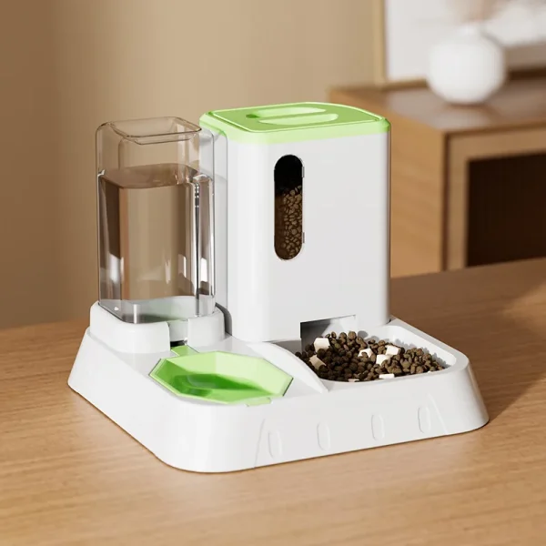 New Design Automatic Cat Food Water Dispenser Set Gravity Pet Self Feeder for Indoor Small Medium Cats Dogs - Image 2