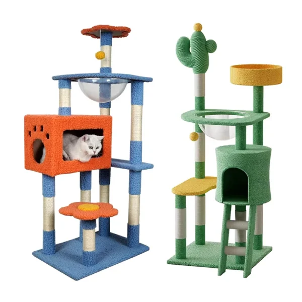 Cat Scratcher Tree Indoor Cat Scratching Posts Stand House Kitty Condo Funny Cat Toys for Kittens Pet Play House