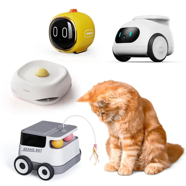 Factory Custom Smart Pet Companion Robot Toy Remote Control Laser Smart Interactive Cat Toy USB Automatic Movement Dog Toy