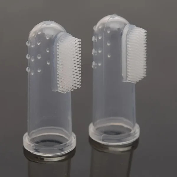 Dog Toothbrush Pet Finger Toothbrush Dog Toy Silicone Dog and Cat Grooming Teeth Cleaning Pet Supplies