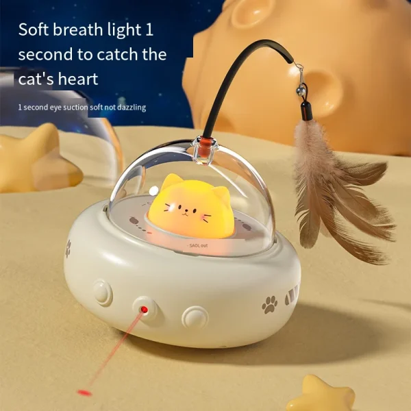 2025 New Arrivals Pet Intelligent Toys Cat Interactive Smart Running Toy With Laser Light - Image 3
