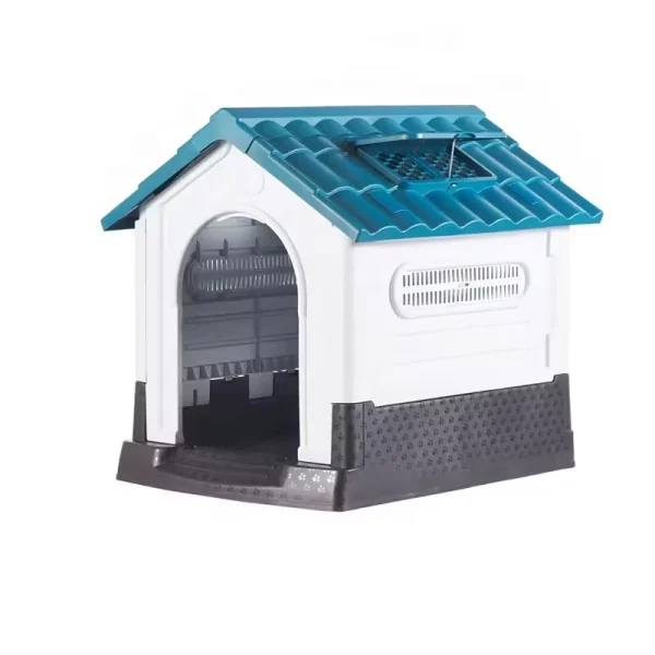 Pet House Dog Villa Rainproof Plastic Foldable Indoor Outdoor Portable Pet Dog Bed
