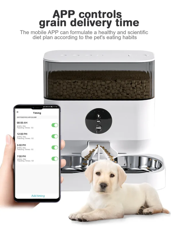 4L Automatic Pet Feeder Cat Food Dispenser Accessories Remote Control Smart WiFi Automatic Feeder Cat and Dog Pet Dry Food - Image 6