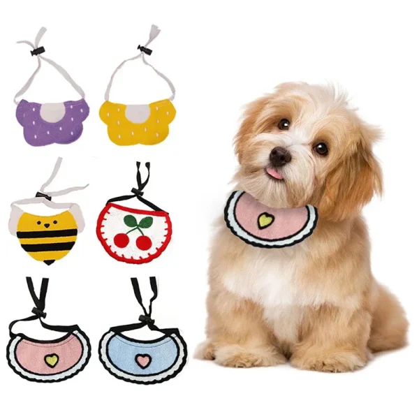 Factory Price  Wholesale Cute Pet Products   Accessories Bib Supplies Collar Cat  Dog Bandanas Scarf for Cats Dogs Puppy Kitten