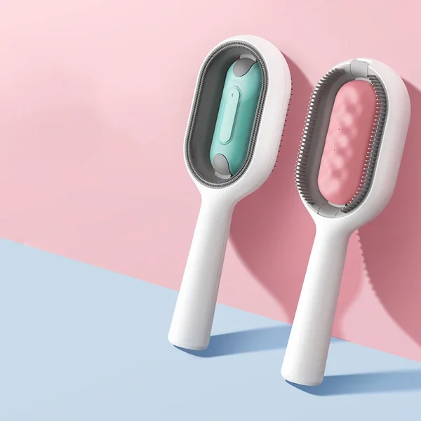 OEM Pet Supplies Wholesale Custom 2-in-1 Self-Cleaning Reusable Portable No-Wash Hair Removal Brush