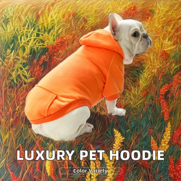 Luxury Logo Custom Hoodie Dog Clothes Multicolor Soft Fleece Warm Pet Apparel for Winter Spring-Wholesale Cheap Pet Accessories - Image 3