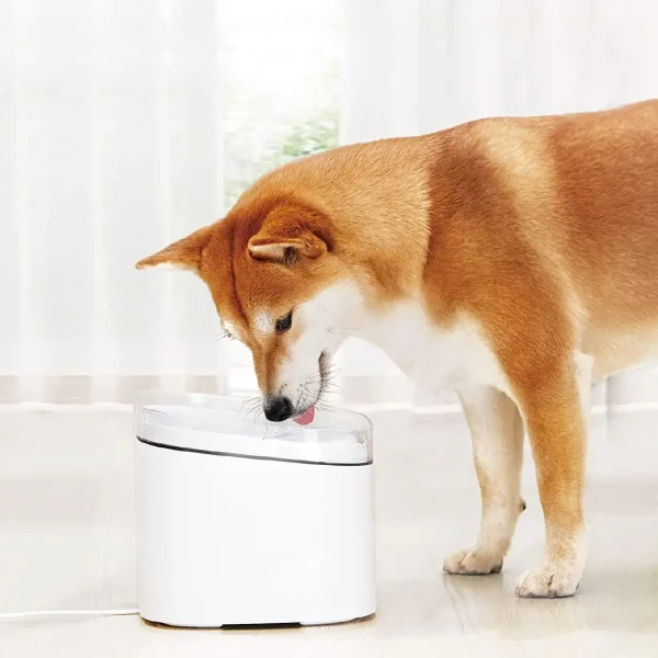 Smart Pet Fountain 2 Fashionable Portable Automatic Cat & Dog Food Water Bowl Round Bottle Stainless Steel Plastic Charging - Image 3