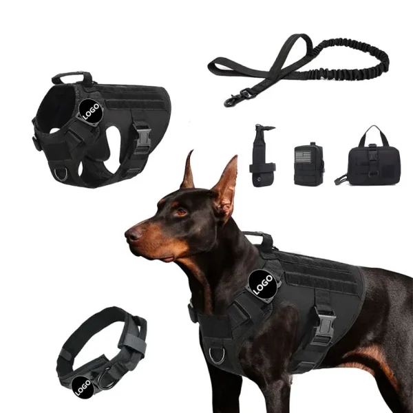 Private Label Tactical Creative Designer Puppy Print Accessories Sets Training Harnais Pour Chien Pet Harnesses for Dog