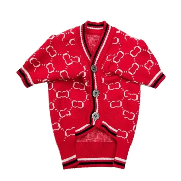 High Quality Fashion Wholesale New Pet Supplies Clothing Spring Fall Fashion Design Knitted Sweater Cardigan Dog Clothes - Image 3