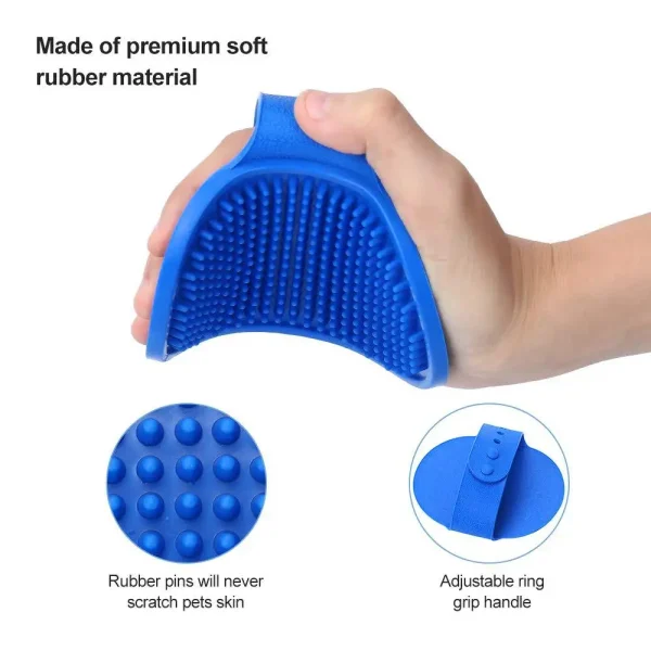 Wholesale Pet Supplies Multi-functional Silicone Crossover Bath Brush Cat Cleaning Tools Pet Massage Brush Dog Bath Brush - Image 5