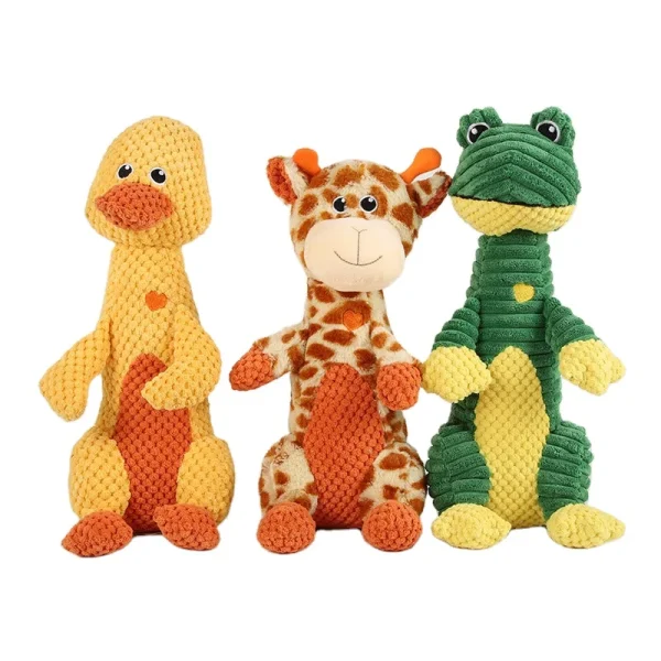 Wholesale Manufactory Animal Plush Dog Squeaky Puppy Chew Toys Bite Resistant Pet Toy Dogs Squeaker