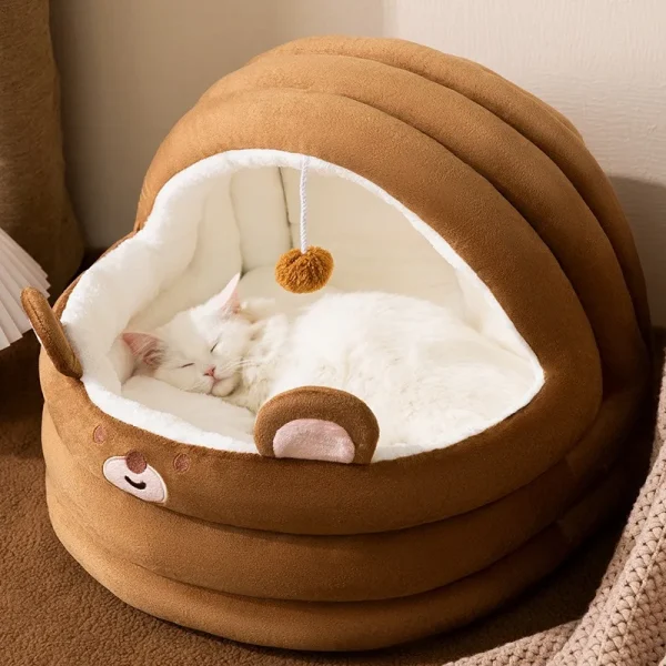 All-Season Eco-Friendly Pet Supplies Solid Wholesale High Quality Cat Nest Cradle Bed Semi-Enclosed Dog House - Image 6