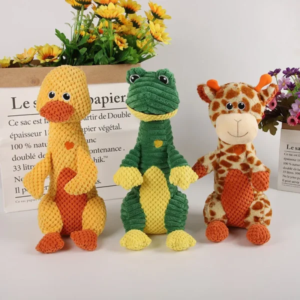 Wholesale Manufactory Animal Plush Dog Squeaky Puppy Chew Toys Bite Resistant Pet Toy Dogs Squeaker - Image 3