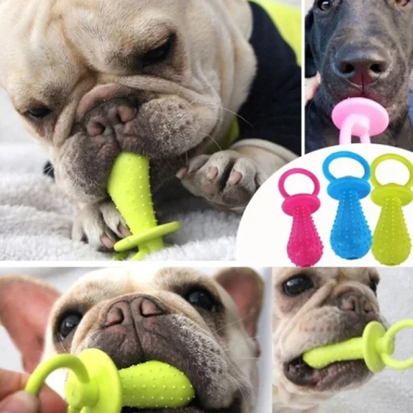 Hot Selling Custom Colors Eco Friendly Cute Durable Pet Puppy Dog Chew Toy With TPR Neutral Small Nipple Bone Toys - Image 6